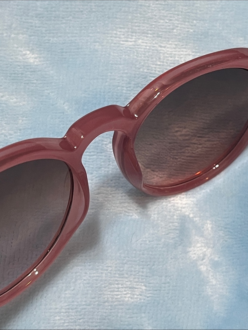 NEW Round Women's LC Lauren Conrad Sunglasses, salmon / pink frame LYLE - Picture 7 of 8